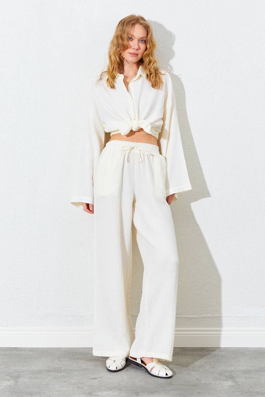Müslin Palazzo Pantolon