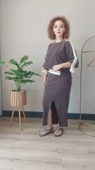 Yumuşak Dokulu Tensel Kahve Alt Üst Takım