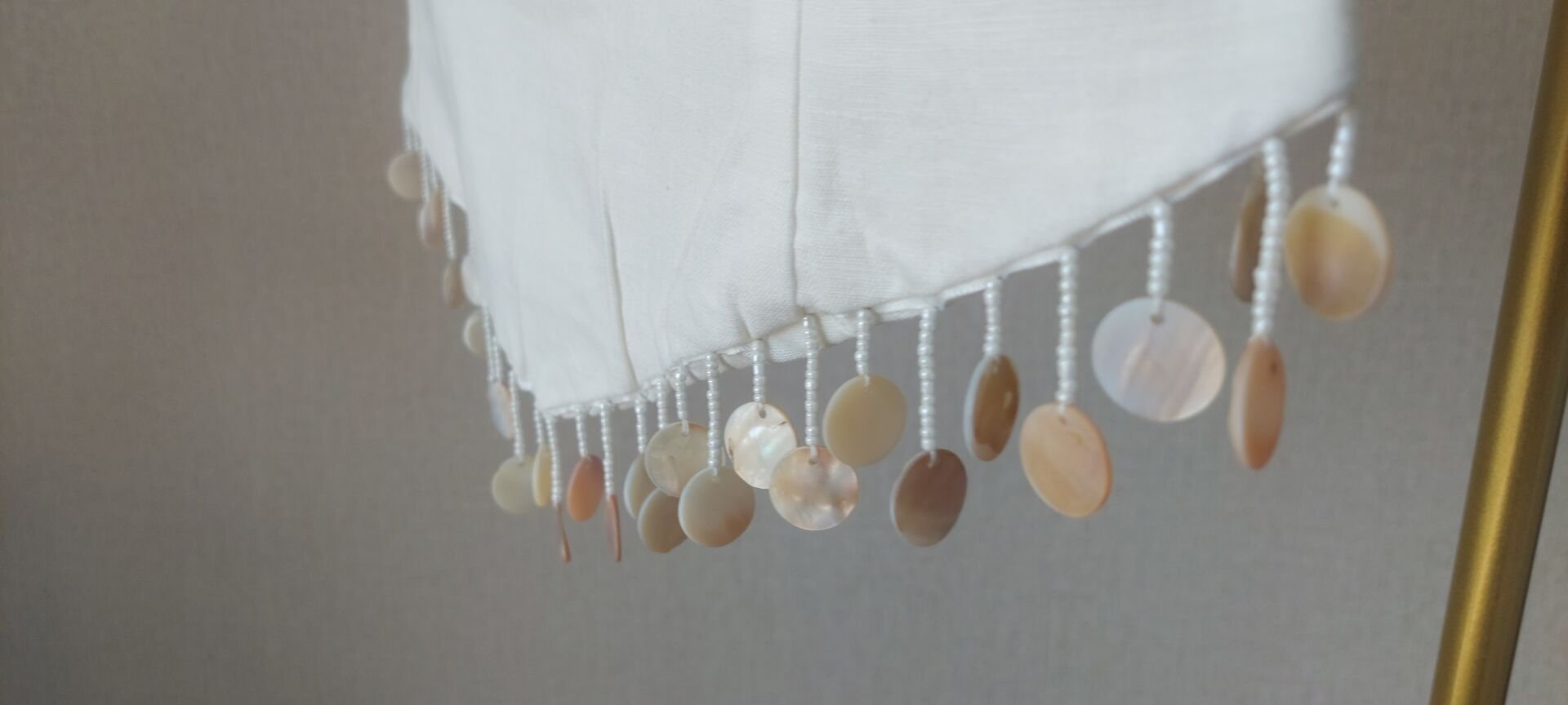 Straplez Boncuk Detaylı Beyaz Alt Üst Takım