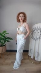 Örgü Detaylı Ekru Takım