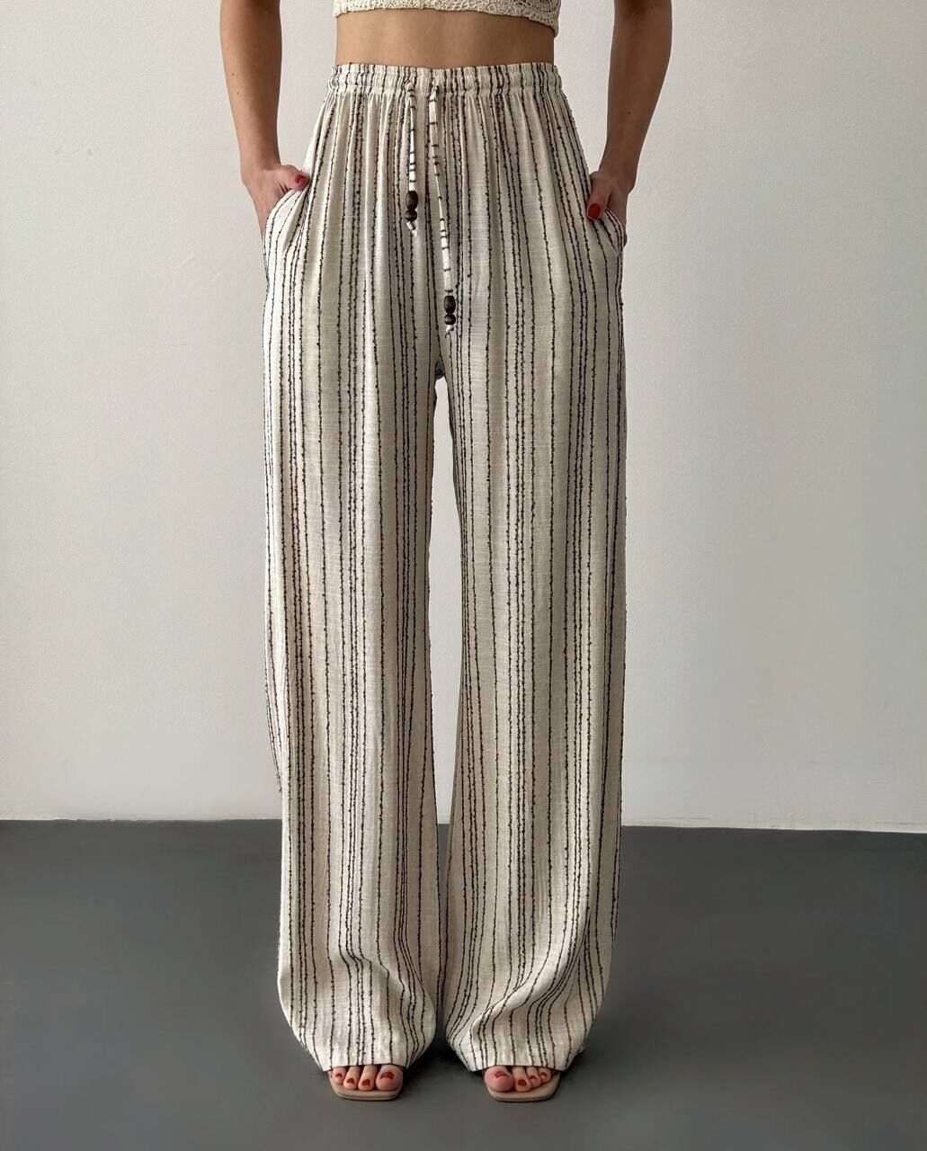 Çizgi Desenli Pantolon