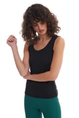 Siyah Kalın Askılı Bluz