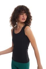 Siyah Kalın Askılı Bluz