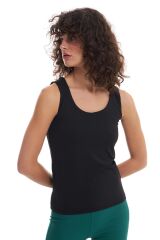 Siyah Kalın Askılı Bluz