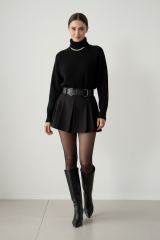 Kemer Detaylı Mini Etek