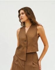 Bordo  Asimetrik Kesim Yelek