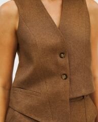 Bordo  Asimetrik Kesim Yelek