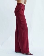 Yün Efektli Düz Paça Pantolon