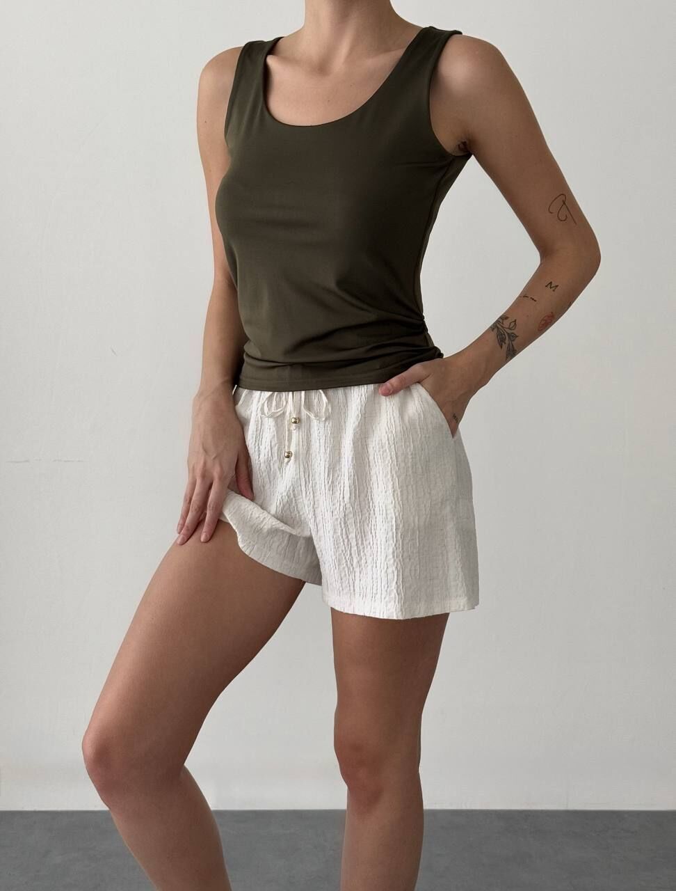 Kahve Kalın Askılı Bluz Large
