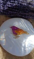 Taş İşlemeli Kuş Broş