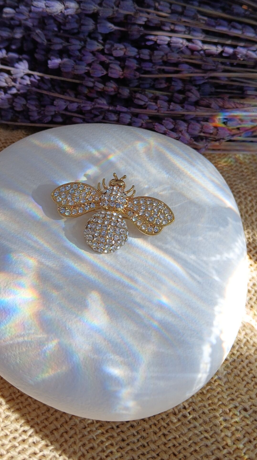 Bal Arısı Taş İşlemeli Broş