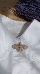 Bal Arısı Taş İşlemeli Broş