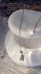 Boncuk Detaylı Harf Kolye