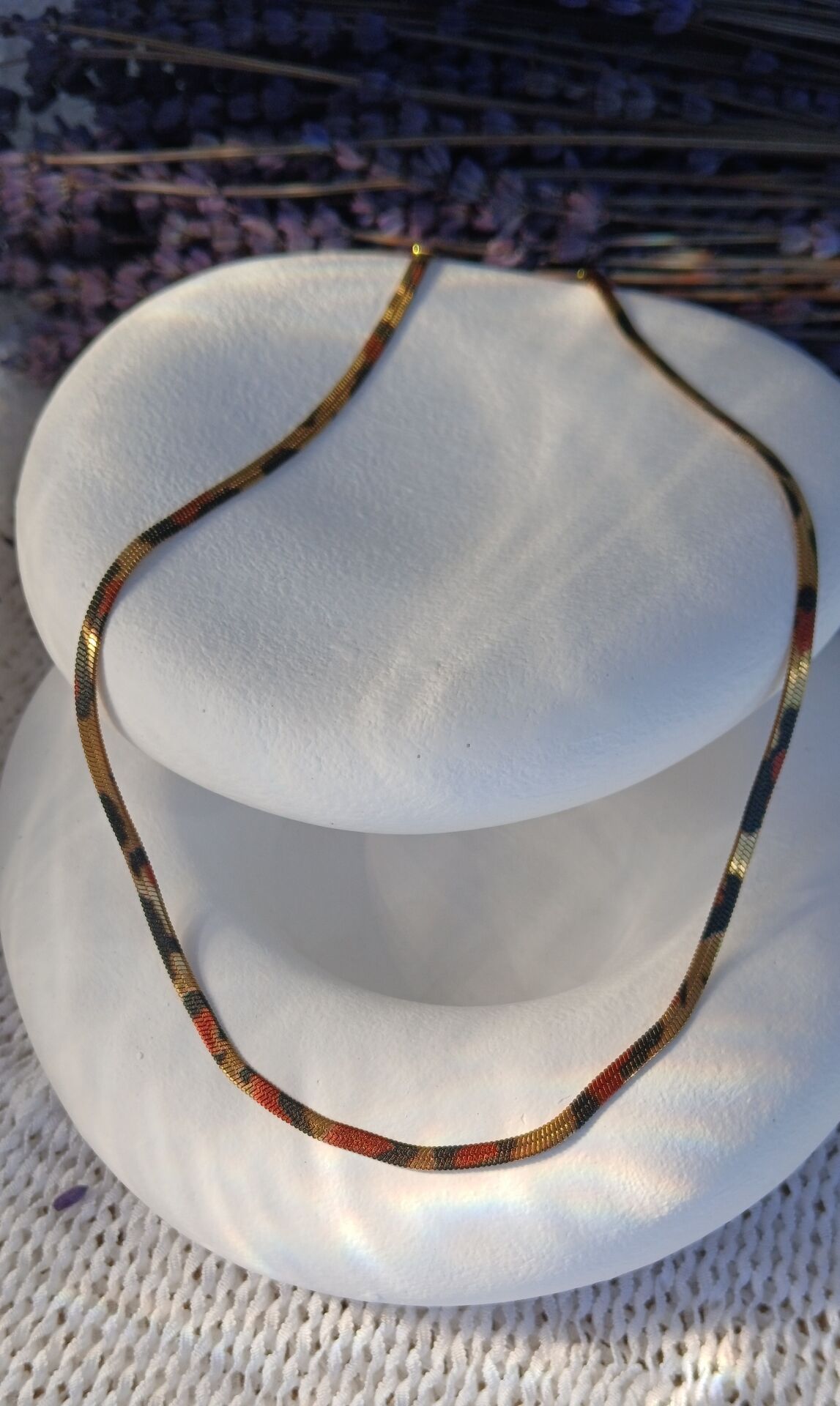 Yılan Desen Çelik Kolye