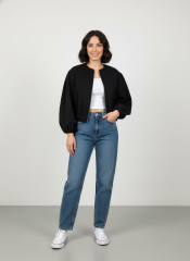 Yakasız Bamber Kaşe Ceket