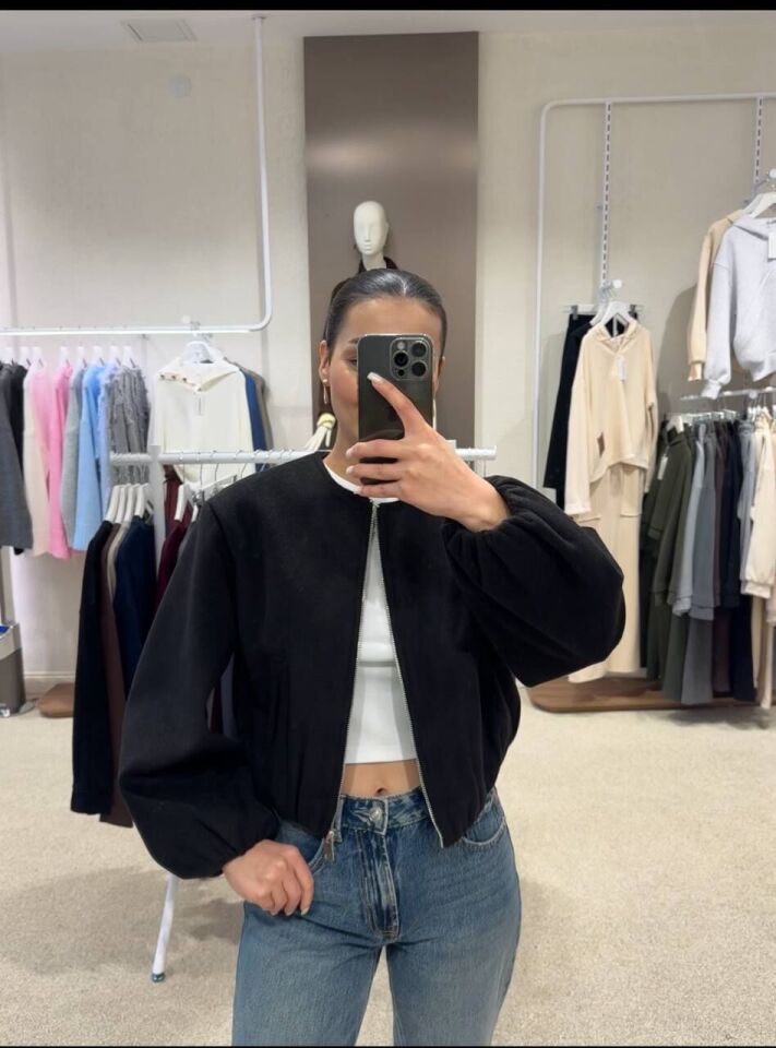 Yakasız Bamber Kaşe Ceket Medium