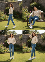 Yakalı Düğme Detaylı Basic Triko Kazak